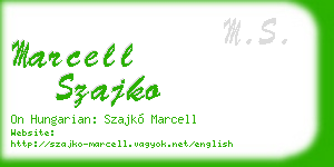 marcell szajko business card